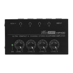 HA400 Ultra-Compact Stereo Headphone Amplifier 4-Way Headphone Amplifier