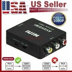 RCA AV to HDMI HD Converter Composite CVBS Audio Video Adapter Wii NES SNES