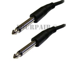 3Ft 1/4″ Mono Male to Male Audio Patch Cable Guitar Amplifier AMP Speaker PA