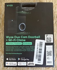 Wyze Wireless Duo Cam Doorbell, Battery, 2 Cameras, 2-Way Audio, Night Vision