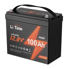 LiTime 12V 50AH 100Ah LiFePO4 Deep Cycle Lithium Battery BMS for RV Marine-Used