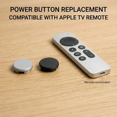 Replacement Power Button Compatible with Apple TV Siri Remote – Set of 3
