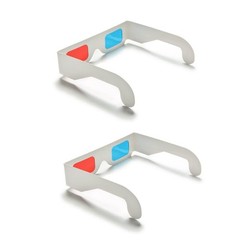 100PCS Anaglyph 3D Cardboard Glasses Red Blue Paper Movie Viewer Universal