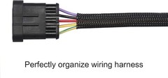 100 FT 1/4″ Black & Green Expandable Wire Sleeving Sheathing Braided Loom Tubing