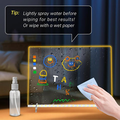 LED Note Board with 7 Colors, Includes Adapter, 13″X10″ Led Drawing Board for Ki