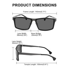 FEISEDY Polarized Lightweight Sports Sunglasses for Men Running 58mm, Black