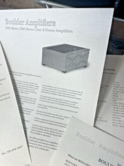 SEVERAL PAGES OF BOULDER COMPONENTS / INFORMATIVE INFORMATION / EXCELLENT COND.
