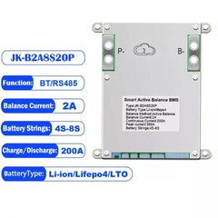 JK 4S-8S 100A/200A/300A Li-ion LiFePo4 LTO Active Balancer BMS Bluetooth/RS485Tq