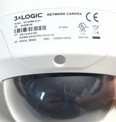 3xLOGIC VX-SMBK-D-01 IP/Network Dome PoE Wired Color Camera White