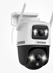 Defender GuardPro 3K PLUS Dual Lens PTZ WiFi 6 Plug-in Outdoor Security Camera