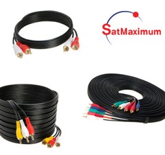 2RCA, 3RCA, 5RCA M/M Stereo Audio/Video Cable TV DVD Blu-ray PC Multipack – LOT