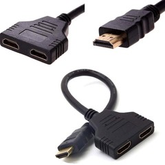 11.8 In HDMI Cable Adapter Male To Dual Female 2.0 Converter 1 in 2 out Splitter