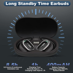 Auriculares Traductor 144 Idiomas 3 en 1 con Aplicación para Android/iOS