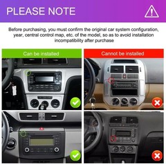Android 15 4+64G 8-CORE Car Radio Stereo for VW 4GB RAM+64GB ROM-XJG, Black