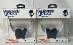 Skullcandy Uprock Supreme Sound On-Ear Headphones in White/Black – 2 PACK!