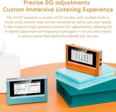 FiiO Echo Retro Hi-Res Portable DAP, Dual DAC, Bluetooth, 4.4mm outp (Sky Blue)