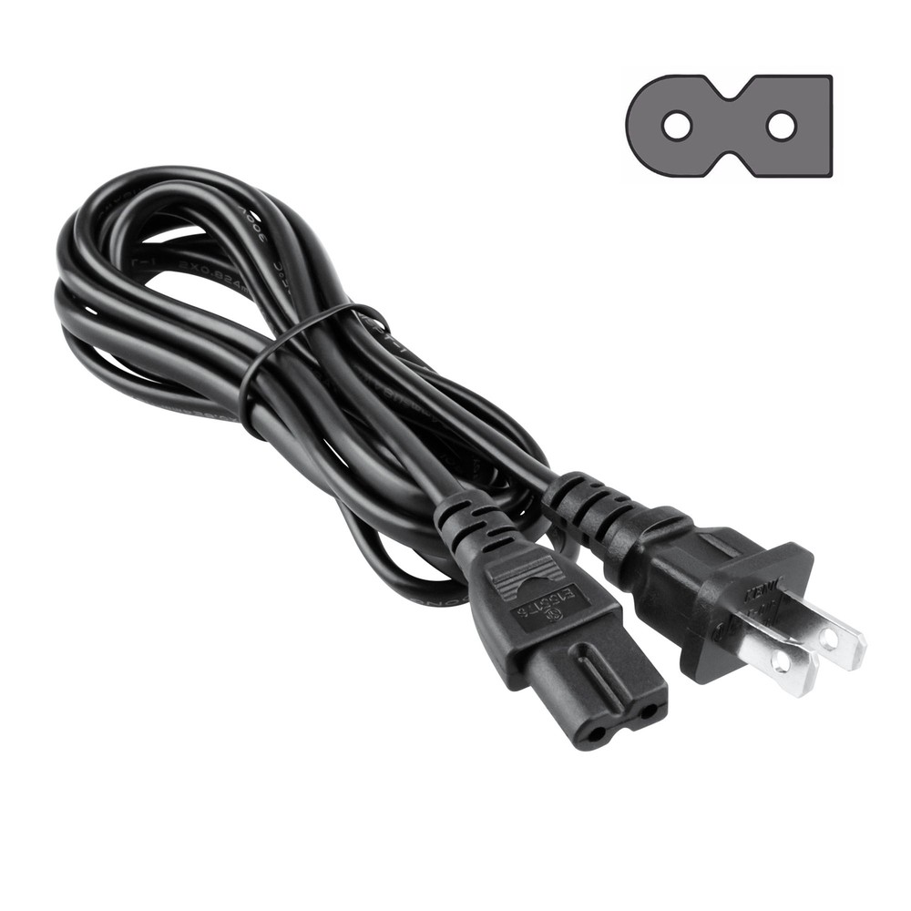 6ft AC Power Cord Cable For Vizio E70-E3 M321I-A2 M322I-B1 2-Prong Wire Lead