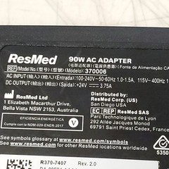 ResMed 90W Ac Adapter Power Supply IP22 #370006 Original AirSense 10 AirCurve 10