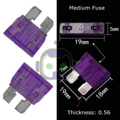 25pc 40Amp Medium Blade Fuse Assortment Auto Car Motorcycle SUV FUSES Kit ATM