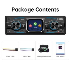 Car Stereo Radio MP3 Player Single 1 DIN AUX USB BT FM Audio Head Unit Receiver
