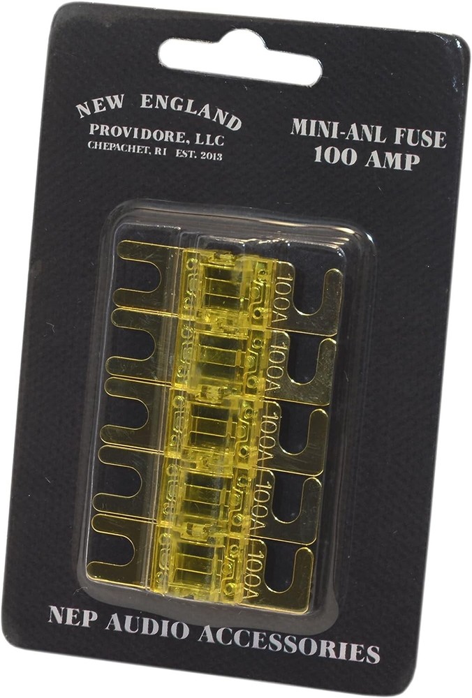 5 Pack 100 Amp Mini ANL Fuse Gold Plated Car Audio