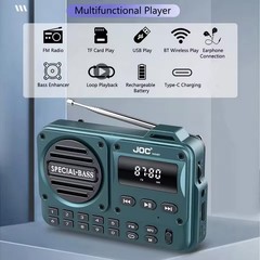 Portable Radio AM FM Rechargeable Pocket Radio W/ Best Reception Digital Tuning