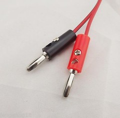 1 Set 4mm Banana Male Plug To Banana Male Plug Probe Cable Red & Black 1m/3ft
