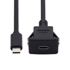 USB-C Type-C USB 3.1 Male to Female 10Gbps Extension Flush Car Latch Mount