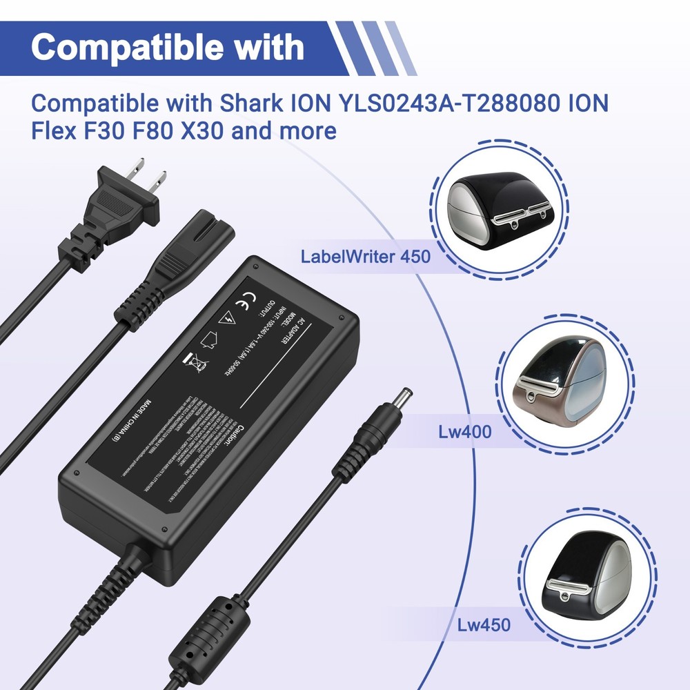 24V AC Adapter Power Supply for Dymo LabelWriter 330/400/400 Turbo/450/450 Turbo