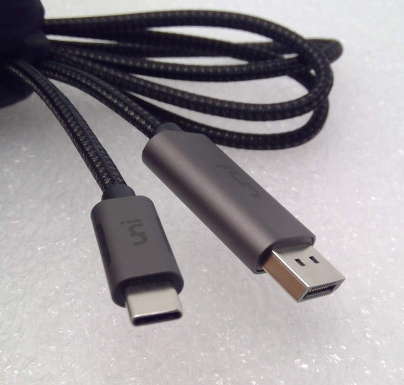 NEW UNi USB Type-C to DisplayPort DP Adapter (M/M) USB-C to Display Port 6ft