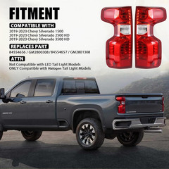 2019-2023 Silverado 1500 2020-2023 2500HD 3500HD Tail Light Pair–Compatible Repl