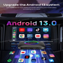 8 128G Android Auto Carplay LED Ai Box Multimedia Players Wireless Android 13