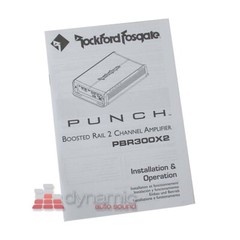 RockFord Fosgate PBR300X2 Class BR 2-Ch. Punch Boosted Rail Amplifier 300W Amp