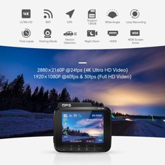 AZDOME 4K 2160P HD WiFi Dash Cam Night Vision GPS Car DVRs Car Camera Cams Video
