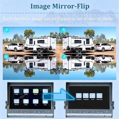 10.1″ Wireless Monitor DVR 4x Solar Magnet Standby Backup Camera For Trailer RV
