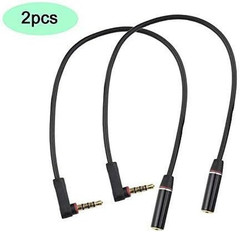 3.5Mm Extension Cable Angle Short;2Pack 6 Inch 4-Pole 3.5Mm Male Right