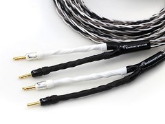 KnuKonceptz Krux Interlaced Braided 8 Gauge Speaker Cable 8′ Pair w Banana Plugs