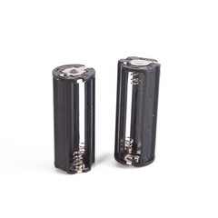 2Pcs Black Plastic Battery Holder For 3 x 1.5V AAA Batteries Cylindrical Case