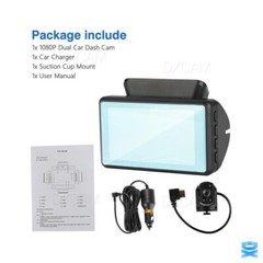 Dash Cam Dual Lens HD 1080P Car DVR Video Recorder G-Sensor Front Inside Camera