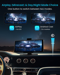10.26″ Wireless Apple CarPlay Android Auto Portable Car FM Touch Screen Radio