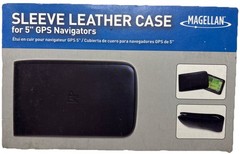 Magellan AN0113SGXXX Genuine Leather GPS Case Sleeve—5″—Black—SHIPS IN 24 HOURS—