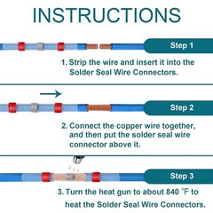 400Pcs Waterproof Solder Stick Seal Sleeve Heat Shrink Butt Wire Connectors Kit