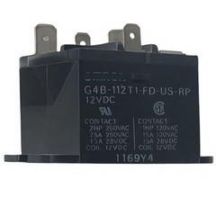 G4B-112T1-FD-US-RP 12VDC 4pins Power Relay, SPST-NO 1 Form A, 15A