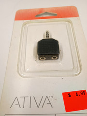 Ativa 3.5mm Stereo Headphone Splitter Jack 563-209