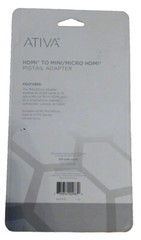 ATIVA HDMI to Mini / Micro HDMI Adapter, Black, 27525 – Versatile 3-in-1 High…