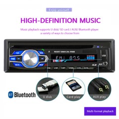 Car Head Unit FM AUX USB Bluetooth with DVD CD Single 1 Din Car Radio MP3 Player