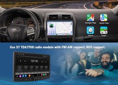 Double 2DIN Car Stereo Head Unit Android 13 Wireless CarPlay GPS WiFi6 Bluetooth