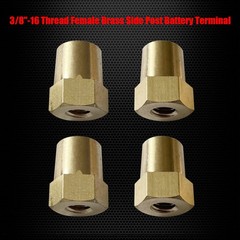 Ampper 3/8-16 Thread Female Brass Battery Terminal Post Adapter Battery