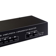 6 Amp in 2-Way Out Passive Amplifier Speaker Switcher Stereo Audio Switch Box