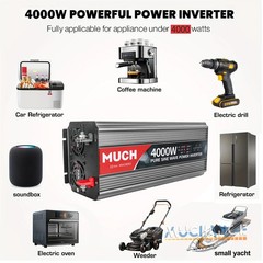 Pure Sine Wave Power Inverter 1500W 3000 4000Watt 12V 24V dc to 110V 120V ac LCD